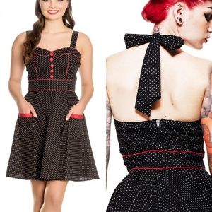 Rockabilly Mini Dress Pinup Vanity Polka Dot